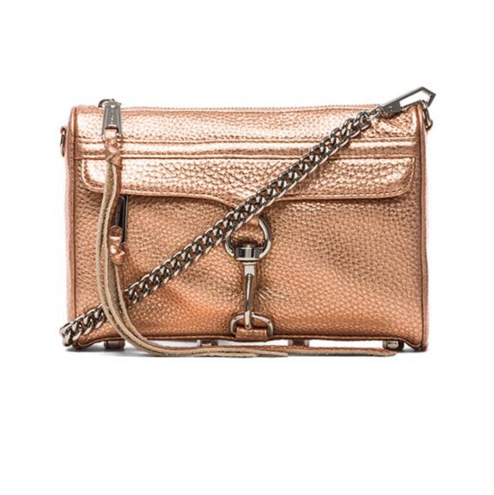 Metallic Rose Gold Mini M.A C Crossbody
